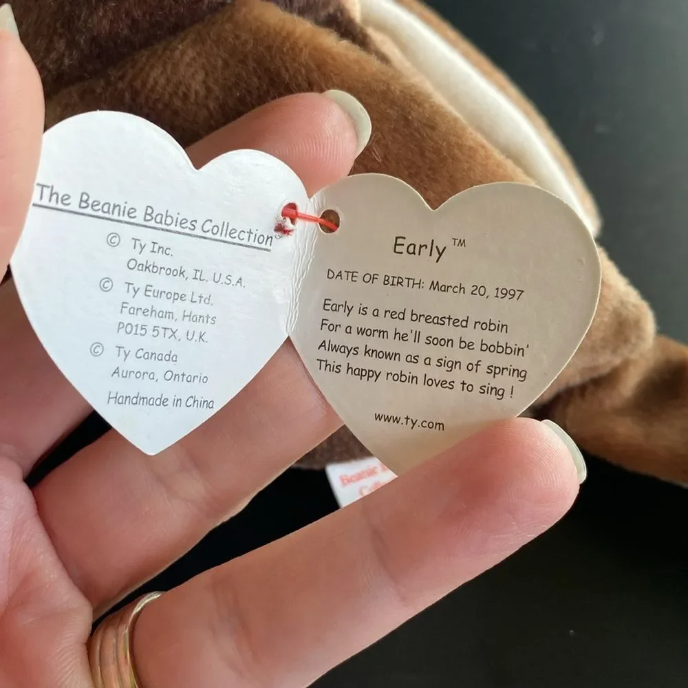 Beanie Baby TY Early Vintage Robin Bird 1997
